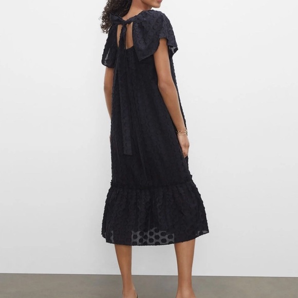 Club Monaco. Flutter sleeve beach dress black size medium. - Picture 3 of 6